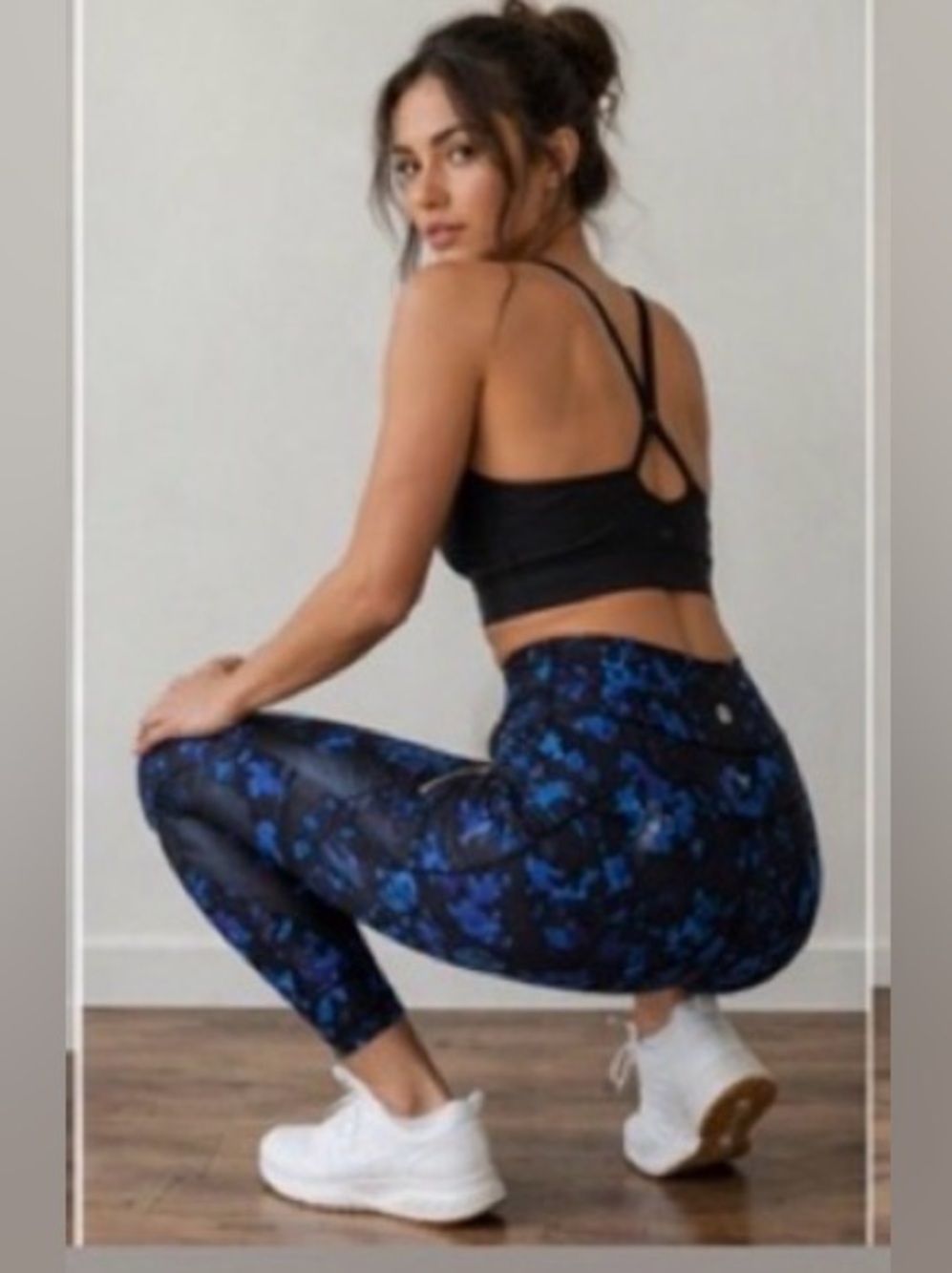 Lululemon Fast and Free High Rise Tight Blue Camo Print 5 Pocket Sz 6